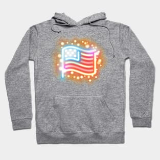 USA Flag Neon Style Hoodie